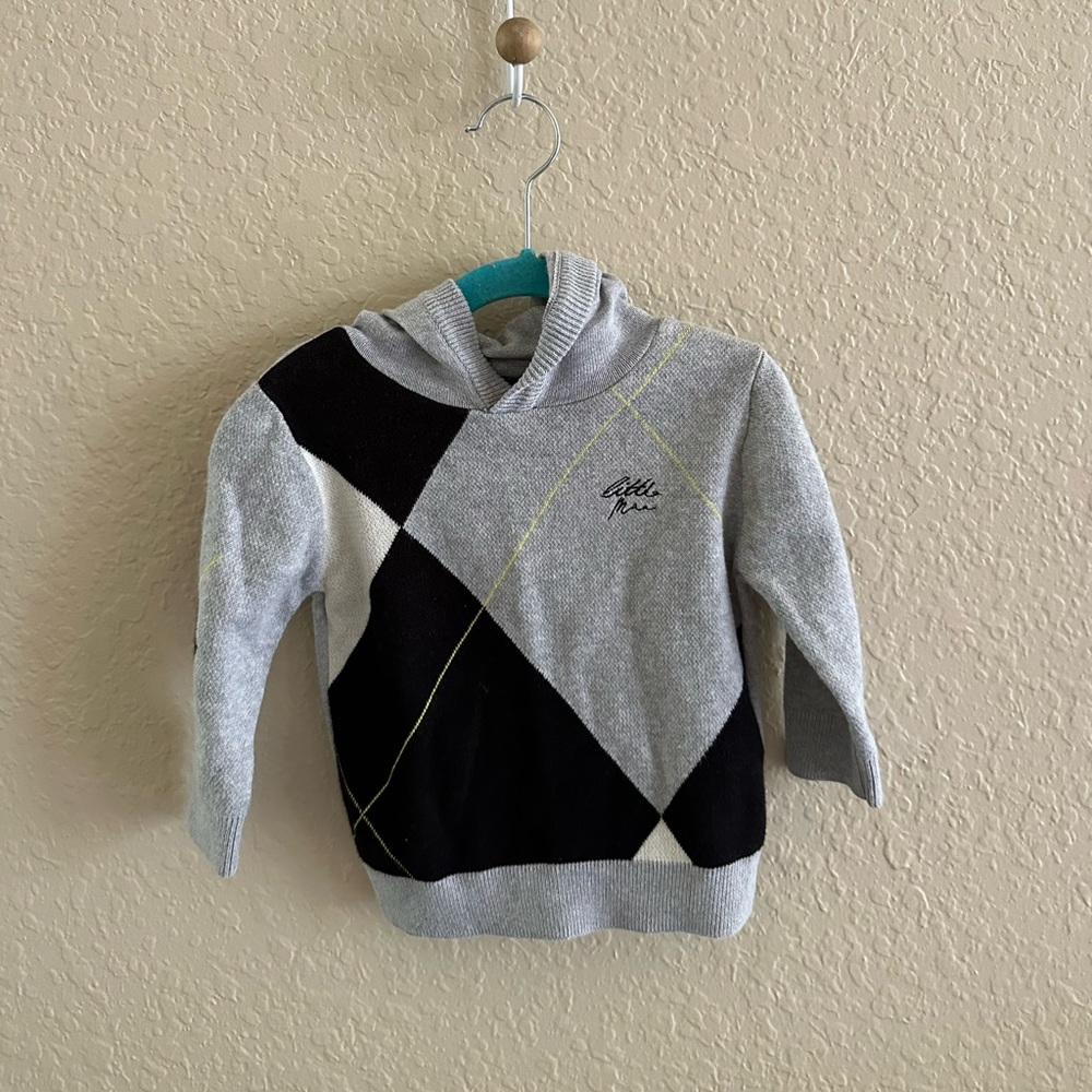 💙$5 FLASH SALE💙 Next “Little Man” Sweater Hoodie 9-12M